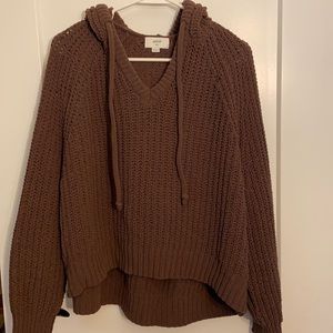 Aerie Knitted Hooded Sweater